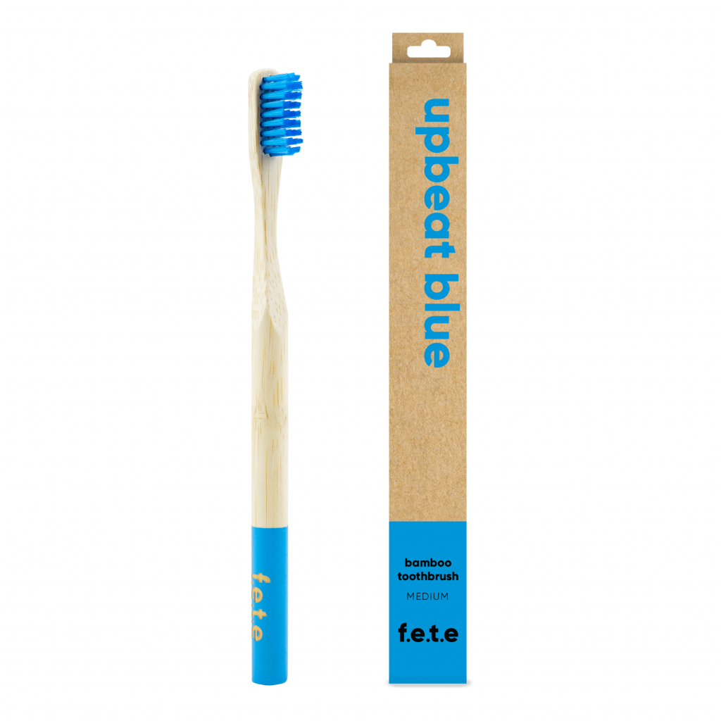 Bamboo Toothbrush Upbeat Blue Mediu